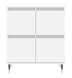 Buffets 2 pcs blanc bois d'ingénierie