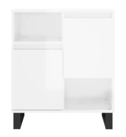 Buffets 3 pcs blanc brillant bois d'ingénierie