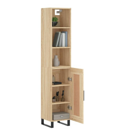 Buffet haut Chêne sonoma 34,5x34x180 cm Bois d'ingénierie