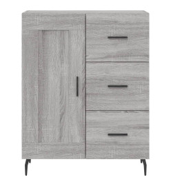 Buffet haut Sonoma gris 69,5x34x180 cm Bois d'ingénierie