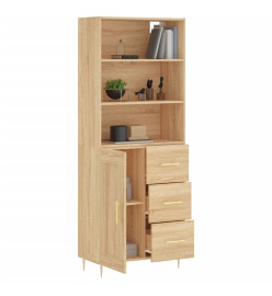 Buffet haut Chêne sonoma 69,5x34x180 cm Bois d'ingénierie