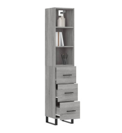 Buffet haut Sonoma gris 34,5x34x180 cm Bois d'ingénierie