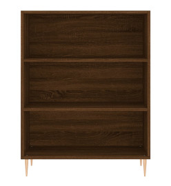 Buffet chêne marron 69,5x32,5x180 cm bois d'ingénierie