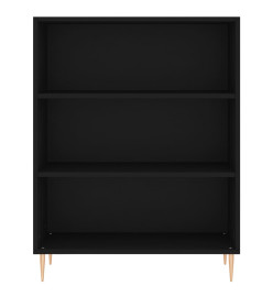 Buffet noir 69,5x32,5x180 cm bois d'ingénierie