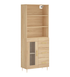 Buffet haut Chêne sonoma 69,5x34x180 cm Bois d'ingénierie