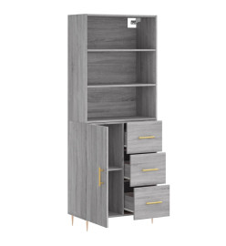 Buffet haut Sonoma gris 69,5x34x180 cm Bois d'ingénierie