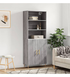 Buffet haut Sonoma gris 69,5x34x180 cm Bois d'ingénierie