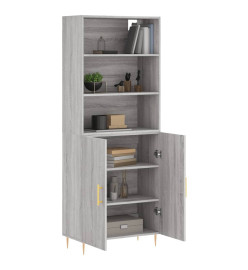 Buffet haut Sonoma gris 69,5x34x180 cm Bois d'ingénierie