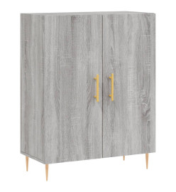 Buffet haut Sonoma gris 69,5x34x180 cm Bois d'ingénierie