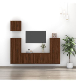 Ensemble de meubles TV 5 pcs Chêne marron Bois d'ingénierie