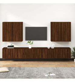 Ensemble de meubles TV 8 pcs Chêne marron Bois d'ingénierie