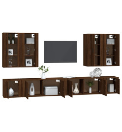 Ensemble de meubles TV 8 pcs Chêne marron Bois d'ingénierie