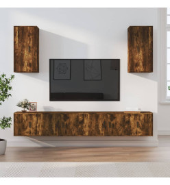 Ensemble de meubles TV 6 pcs Chêne fumé Bois d'ingénierie