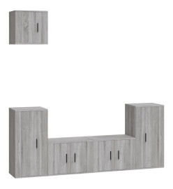 Ensemble de meubles TV 5 pcs Sonoma gris Bois d'ingénierie