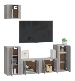 Ensemble de meubles TV 5 pcs Sonoma gris Bois d'ingénierie