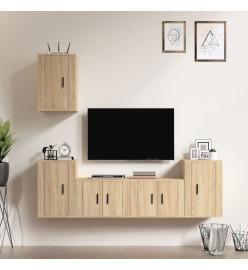 Ensemble de meubles TV 5 pcs Chêne sonoma Bois d'ingénierie