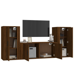 Ensemble de meubles TV 3 pcs Chêne marron Bois d'ingénierie