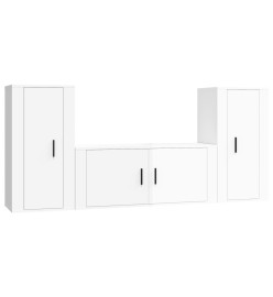 Ensemble de meubles TV 3 pcs Blanc brillant Bois d'ingénierie