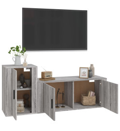 Ensemble de meubles TV 2 pcs Sonoma gris Bois d'ingénierie