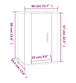 Ensemble de meubles TV 2 pcs Blanc Bois d'ingénierie