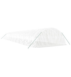 Serre avec cadre en acier blanc 110 m² 22x5x2,3 m