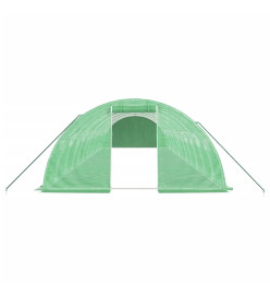 Serre avec cadre en acier vert 48 m² 12x4x2 m