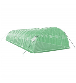 Serre avec cadre en acier vert 48 m² 12x4x2 m