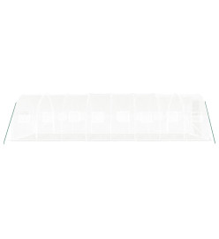 Serre avec cadre en acier blanc 24 m² 8x3x2 m