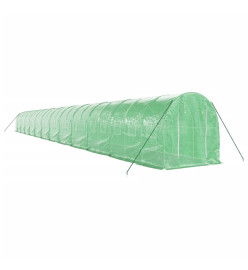 Serre avec cadre en acier vert 48 m² 24x2x2 m