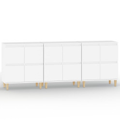 Buffets 3 pcs blanc 60x35x70 cm bois d'ingénierie