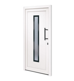 Porte d'entrée Blanc 98x208 cm PVC