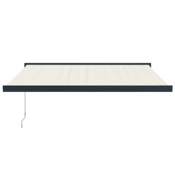 Auvent rétractable crème 3x2,5 m tissu et aluminium