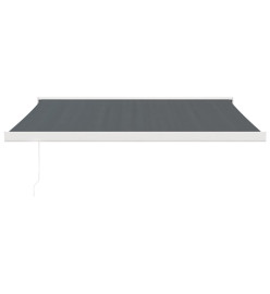 Auvent rétractable anthracite 3,5x2,5 m tissu et aluminium