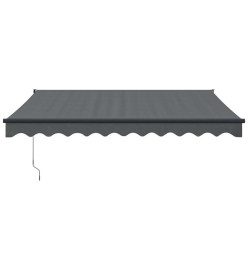 Auvent rétractable anthracite 3x2,5 m tissu et aluminium