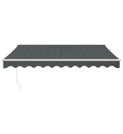 Auvent rétractable anthracite 3,5x2,5 m tissu et aluminium