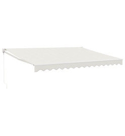 Auvent rétractable crème 4x3 m tissu et aluminium