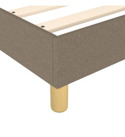Lit à sommier tapissier avec matelas Taupe 90x200 cm Tissu
