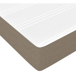 Lit à sommier tapissier avec matelas Taupe 90x200 cm Tissu