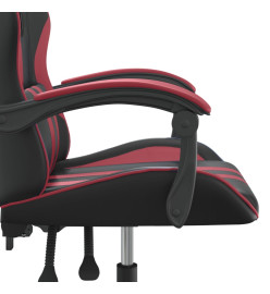 Chaise de jeu Noir et rouge bordeaux Similicuir