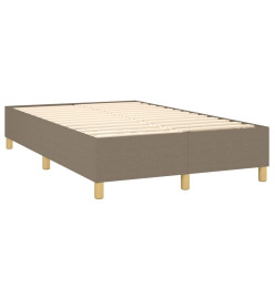 Lit à sommier tapissier avec matelas Taupe 120x200 cm Tissu