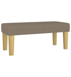 Lit à sommier tapissier avec matelas Taupe 90x190 cm Tissu