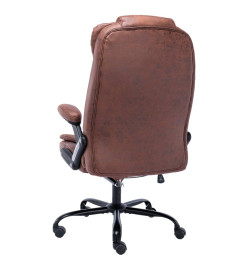 Chaise de bureau de massage marron clair similicuir daim