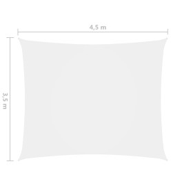 Voile de parasol Tissu Oxford rectangulaire 3,5x4,5 m Blanc