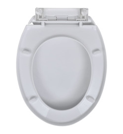 Abattant WC avec frein de chute 2 pcs Plastique Blanc