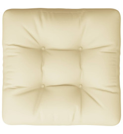 Coussin de palette crème 60x60x12 cm tissu