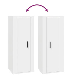 Ensemble de meubles TV 7 pcs Blanc Bois d'ingénierie