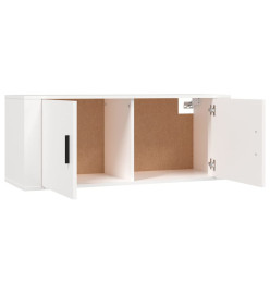 Meubles TV muraux 2 pcs blanc 100x34,5x40 cm