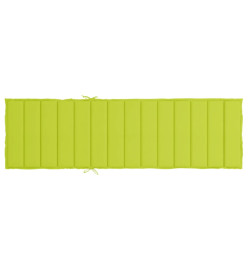 Coussin de chaise longue vert vif 200x60x3 cm tissu oxford