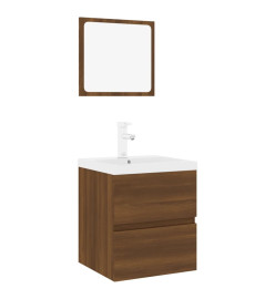 Meubles de salle de bain Chêne marron Bois d'ingénierie