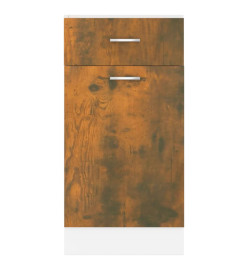 Armoire de plancher à tiroir Chêne fumé 40x46x81,5 cm Bois